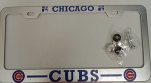 CHICAGO CUBS License Plate Frame Aluminum Decal Emblem MLB - Picture 1 of 1