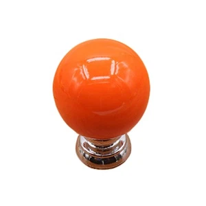(Orange)Cherry Shape Ceramic Door Knob Drawer Cupboard Wardrobe Furniture NEW - Picture 1 of 2