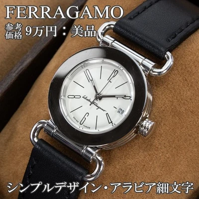 Reloj Mujer Ferragamo Blanco Negro Logo Marca Cuero Cinturón Pequeño Fer,17129 Foto 1 de 4