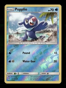 Popplio #39 Reverse Holofoil Pokemon Sun & Moon Base Set - Picture 1 of 2