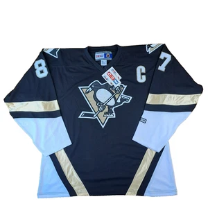 Pittsburgh Penguins Jersey Mens Size XL Black Sidney Crosby #87 NHL Hockey CCM - Foto 1 di 24