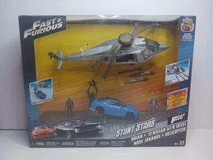 Mattel Fast & Furious Stunt Stars Brian ‘12 Nissan GT-R Mose Jakande Helicopter - Picture 1 of 6