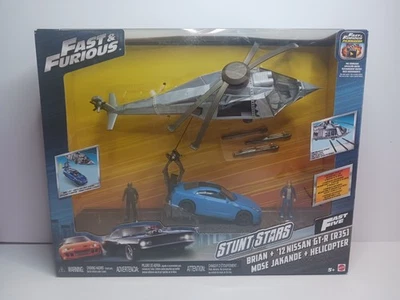 Mattel Fast & Furious Stunt Stars Brian ‘12 Nissan GT-R Mose Jakande Helicopter - Image 1 of 4