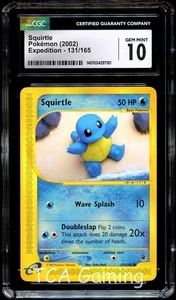 CGC 10 GEM MINT Squirtle 131/165 Expedition Base Set Pokemon Karte 181 - Bild 1 von 3