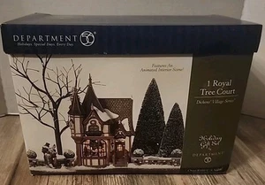 Dept 56 “ 1 Royal Tree Court” Holiday Gift Set Of 8 Mint Condition 2002 Retired - Picture 1 of 8