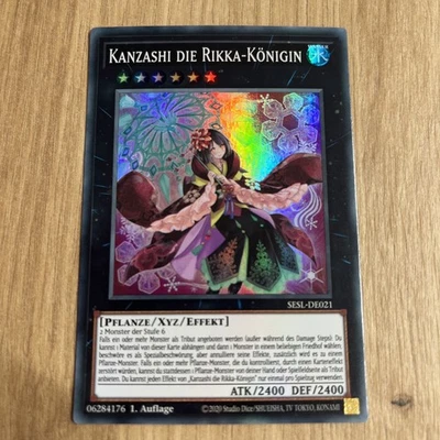 Yu-Gi-Oh! Kanzashi Die Rikka Königin SESL-DE021 Super Rare 1. Auflage NM - Bild 1 von 2