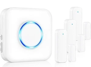 Door Chime,Satisure Wireless Door Open Contact Sensor Alarm with 600 FT 3 Sensor - Picture 1 of 9