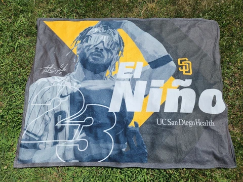 Fernando Tatis Jr. El Nino San Diego Padres Fleece Blanket Petco Park Giveaway Cover