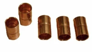 Bramec 10154 Lot of 5 Copper Coupling for Copper Tubing 3/8" OD 1/4" ID W01009 - Picture 1 of 1