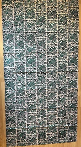 60’s/70’s Batik fabric length Blue, White, Green. 92” x 49”. New. - Picture 1 of 7
