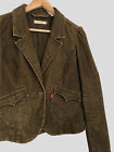 Levis Levi’s Khaki Brown Corduroy Cord Blazer Jacket Western Patch Pockets M