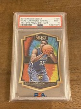 2015 Panini Select Karl-Anthony Towns Tie Dye Prizm # /25 PSA 9 Rookie 