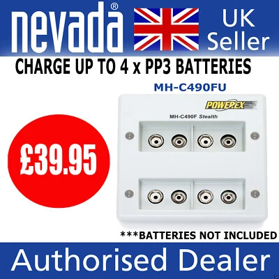 MAHA-POWEREX MH-C490F  4 Way 9V PP3 Charger incl DC car adaptor  - Image 1 of 4