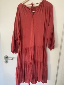 Kleid Zara Maxikleid Stufenkleid Korallenrot Größe M - Bild 1 von 4