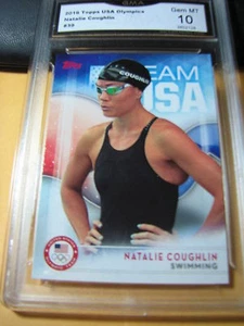 NATALIE COUGHLIN SWIMMING 2016 TOPPS USA OLYMPICS # 39 GRADED 10 L@@@K - Picture 1 of 1