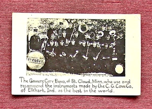 CONN MUSICAL INSTRUMENT COMPANY GRANITE CITY BAND ST. CLOUD MINNESOTA RPPC - Picture 1 of 2