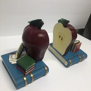Ceramic Apple Book Ends "Teachers" - Picture 1 of 6