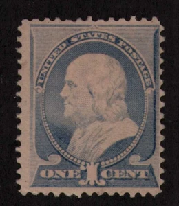 1887 US SC 212 2c Ultramarine, Benjamin Franklin, American Bank Note ABN MH OG - Picture 1 of 3