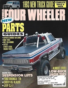NOVEMBER 1992 FOUR WHEELER MAGAZINE TRUCKS JEEPS SUSPENSION LIFT PARTS GUIDE 4X4 - Picture 1 of 1