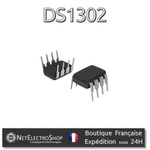 5x Circuit intégré DS1302, Horloge Temps Reel RTC, DIP-8, DIY, Arduino, Pi. - Bild 1 von 1