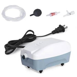 Single Outlet Aquarium Air Pump Fish Tank Aerator with Accessories Quiet Oxyge - Picture 1 of 7