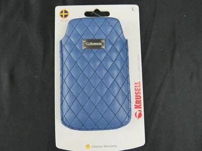 Funda de cuero Krusell Avenyn | Bolsa móvil | Azul | Diseño sueco Foto 1 de 4