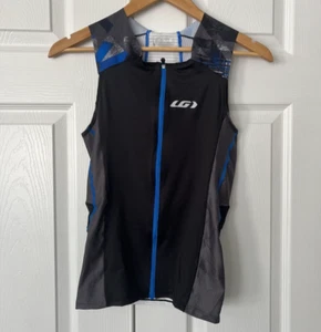 Garneau Pro Carbon Cycling Tri Jersey, Black/Blue, Medium - Picture 1 of 4