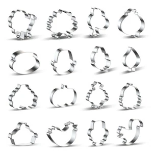 16pcs Thanksgiving Series Cookie Cutter Set Stainless Steel Biscuit Mold Fondant - Picture 1 of 8