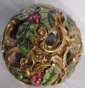 Weihnachten Glitzer Keramik Runde Ornament 4"X4" - Bild 1 von 10