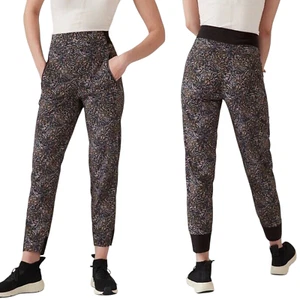 ATHLETA Trekkie North High Rise Jogger Pants 8 Kinetic Abstract Print Pull On - Picture 1 of 10