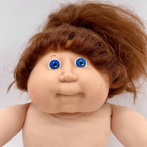 Vintage 1978 1982 Cabbage Patch Girl Doll Auburn Hair Blue Eyes #16 Head READ - Picture 1 of 10