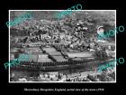 Old 6 X 4 Historic Photo Of Shrewbury England, Aerial View Of The Town C1930 1