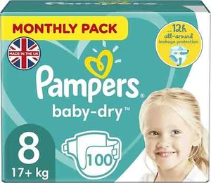 Pañales Secos Pampers Bebé Pañales Pantalones Proteger Pañales Tallas 4 5 6 7 8 Jumbo+ Pack - Imagen 1 de 4