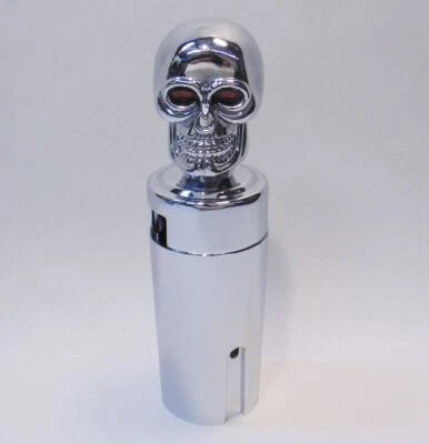 Kit de perilla de cambio de calavera ojo rojo cromado 13 15 18 Eaton Fuller Peterbilt Freightliner Foto 1 de 4