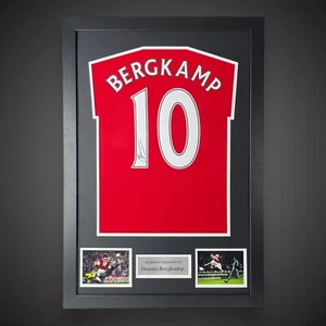 Denis Bergkamp Hand Signed & Framed Arsenal Football Shirt £299 With COA - Picture 1 of 4