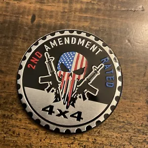 Insignia de guardabarros de pistola de segunda enmienda con clasificación 4x4 para emblema JEEP WRANGLER YJ JL JK EE. UU. - Imagen 1 de 5