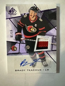 Brady Tkachuk Ottawa Senators 2021-22 gioco SP ponte superiore usato viola/15 - Foto 1 di 9