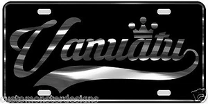 Vanuatu License Plate All Mirror Plate & Chrome and Regular Vinyl Choices - Imagen 1 de 2