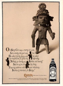 1969 Kahlua: Old King Cole Was a Merry Old Soul Vintage Print Ad - Imagen 1 de 1