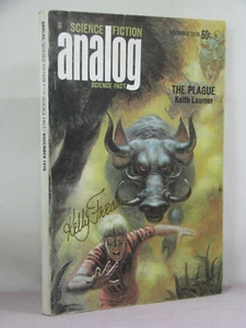 Analog Science Fiction November 1970,signed by4,Vinge,Chilson,DiFate,Kelly Freas - Picture 1 of 6