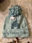 Disney Parks Adult Arendelle Blue Green Sequin Pom Mickey My Happy Place Beanie