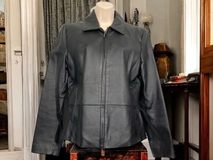 B Moss Women’s Beautiful Black Leather Jacket RN#62225 - Picture 1 of 10
