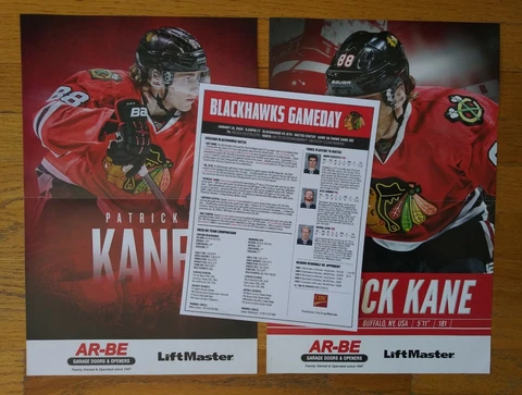 Chicago Blackhawks Patrick Kane 2 11x17in Posters & Gameday card 1000 point nite Cover