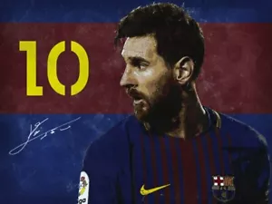 Lionel Messi Poster Soccer Football Wall Art Print (24x18) - Picture 1 of 1