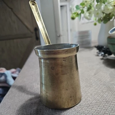 Cafetera turca de latón/Ibrik auténtica Oriente Medio  Foto 1 de 4