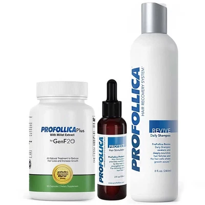 PROFOLLICA Plus Hair Loss Prevention Supplement + Activator Gel + Shampoo - Image 1 of 4