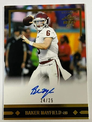 2018 Leaf Ultimate Draft Baker Mayfield On Card Auto RC #D /25 # GLR-BM1 - Image 1 of 2