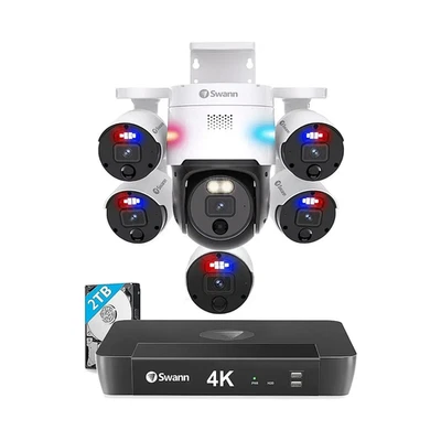 Swann 6 Camera 8 Channel 12MP Professional NVR Security System SONVK-890005B1PT - Image 1 of 4
