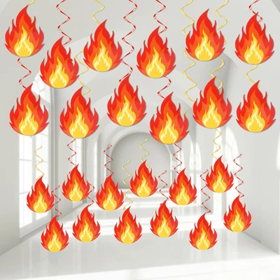 60PCS Fire Decoration Firefighter Birthday Party Decorations Fire Truck Hanging  - Image 1 of 4