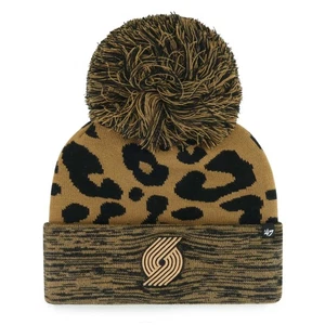 Women's '47 Leopard Portland Trail Blazers Rosette Cuffed Knit Hat with Pom - Picture 1 of 2
